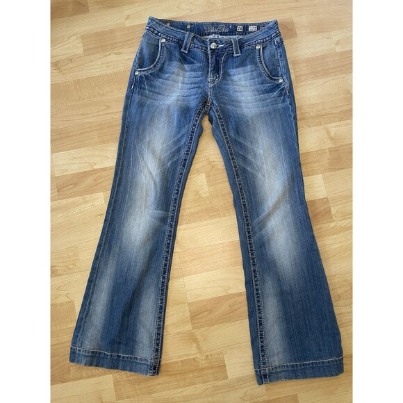 Miss Me Women’s Wide Leg Jean Rhinestone Flare Size 28 Y2K - Picture 6 of 10